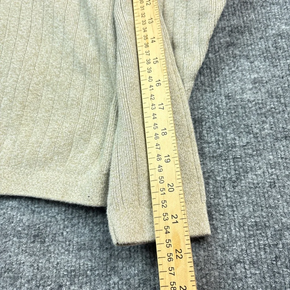 VTG Dockers Rib Knit V-Neck Sweater XL Tan Academia Normcore
